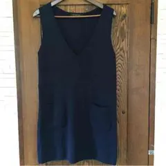 【値下げ!】グリーンレーベル 綿ニット ワンピース