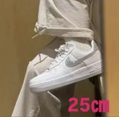 Nike Air Force 1 ホワイト/シルバー 25cm