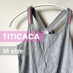 TITICACA クロシェ キャミソール タンクトップ グレー Mサイズのサムネイル