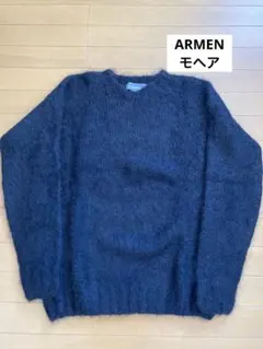 新品❗️ARMEN モヘア クルーネックセーター スコットランド製 黒