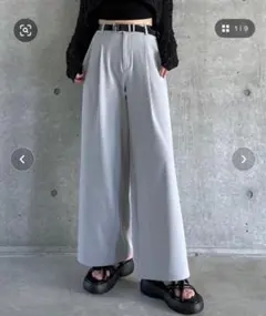 PAGEBOY スタンダードスラックス グレー Mサイズ