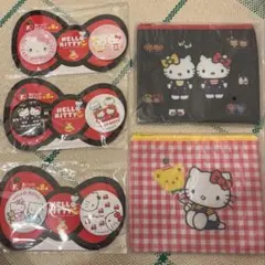 Hello Kitty 50th くじ　キティ　ポーチ　缶バッチ　まとめ売り