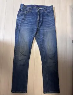 BEAMS ストレートデニム ミディアムブルー