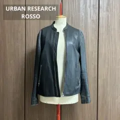 アーバンリサーチロッソ ブラックレザーシングルライダースジャケット L