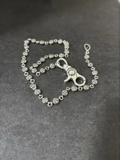 シルバー クロス フラワーモチーフ ウォレットチェーン - メルカリ