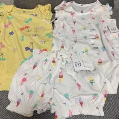 新品　baby GAP 80㎝　3点セット ロンパース2枚&ボトムスセット