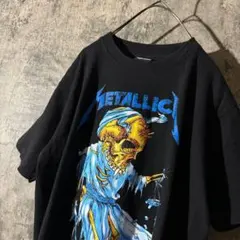 【メタリカ 両面プリント ビックTシャツ】黒 Lサイズ バンドTシャツ