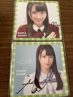 ＝LOVE 佐々木舞香 イコラブカフェ直筆コースター