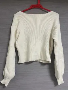 EMODA リブ編みオフショルダーセーター