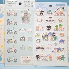 サンリオ　はぴだんぶい　しろたん　ぷっくりシール フラットシール