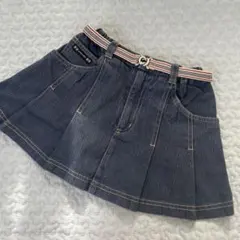 Burberry デニムスカート ストライプベルト付き　90