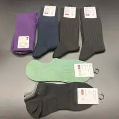 即決 新品 未使用 UNIQLO ユニクロ ソックス 靴下 6足