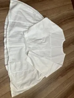 ホワイトコットンAライン長袖シャツのサムネイル