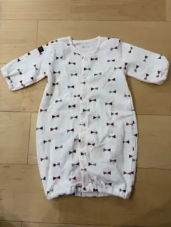 ［裏起毛］リボン柄ツーウェイ・ドレスオール 50-60cm