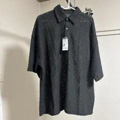 CLEL レース半袖シャツ チャコールグレー XS