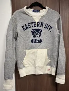 ポロラルフローレン　ブルドッグ　スウェット グレー×ホワイト×ネイビー