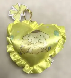 ポムポムプリン ハート型マスコット キーホルダー