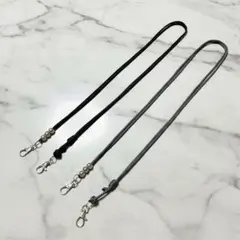 【ブラック、ダークグレー】2本セット スマホショルダーストラップ ss15