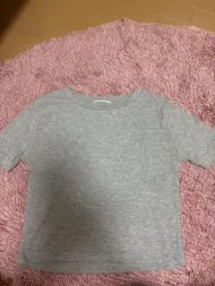VEHEMENT リブ半袖Tシャツ グレー
