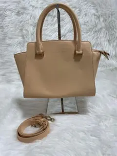 ⭐️Charles & Keith⭐️ 2wayハンドバッグ レザー 薄オレンジ