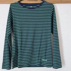 美品　モンベル（mont-bell）WIC.ボーダー ロングスリーブTシャツ M
