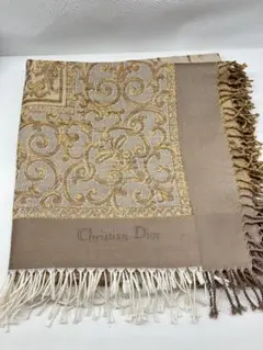 Christian Dior ディオール 大判 特大 ストール ベージュ 総柄のサムネイル