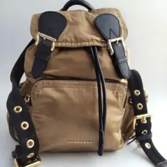 バーバリーロンドン レザーベルト チェーンストラップ ゴールド リュックサック