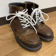 み*こ様 【ドクターマーチン】6ホール　ブーツ　ブラウン　白ステッチ　白紐　23