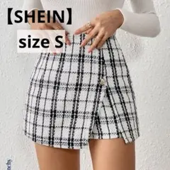 【SHEIN】 ツイード　チェック　ミニスカート