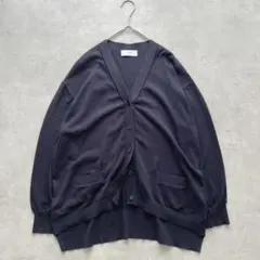 SLOBE IENA ハイツイストコットン Vネック カーディガン 紺のサムネイル