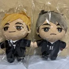 ハイキュー みにコレBIGぬいぐるみマスコット稲荷崎 宮侑 宮治 セット30㌢位