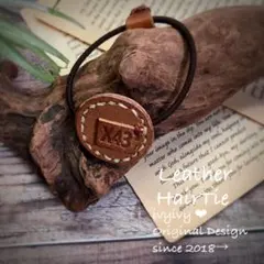 ぶんちゃん様⭕️Leather手縫いのヘアゴム ぶんちゃん様⭕️Leather手縫いのヘアゴム - メルカリ