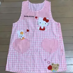 ハローキティ　エプロン　サンリオ　M〜Lサイズ　保育士さんエプロン