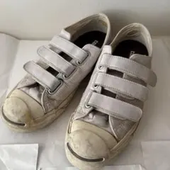 コンバース ジャックパーセル ホワイトレザー ベルクロ converse 27㎝
