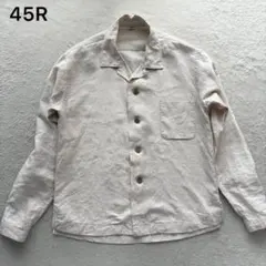 美品✨45R フォーティファイブアール リネン オープンカラー シャツ ブラウスのサムネイル
