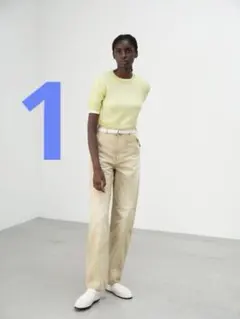 25SS AURALEE コットンダックパンツ 1 ライトベージュ