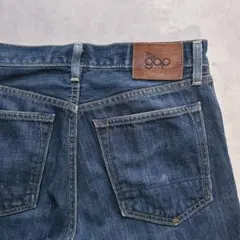 OLD GAP】90s-00s スリムフィットストレート デニム レザーパッチ 