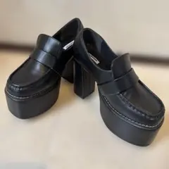 ブラック厚底ローファー　Mサイズ　attagirl