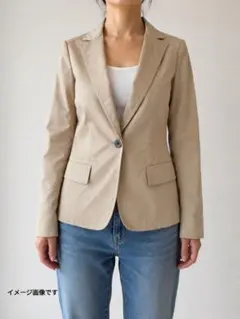 BURBERRY テーラードジャケット ベージュ チェック柄　ノバチェック　38のサムネイル