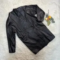 良品❗️【Fina Burnet】ロングコート羊皮アウター/ブラック・黒/サイズF