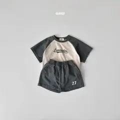 韓国子供服 onu ラグランT パンツ 2点セット ベージュ 100