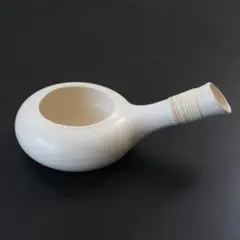 《新品・アウトレット》常滑焼　直火用焙じ器　白　日本製　1のサムネイル