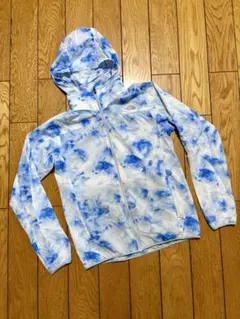 THE NORTH FACE ウィンドブレーカー 青×白タイダイ レディースM