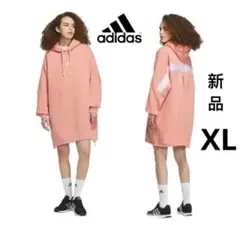新品　アディダス スウェット チュニック　長袖 フリース フード付き ワンピース
