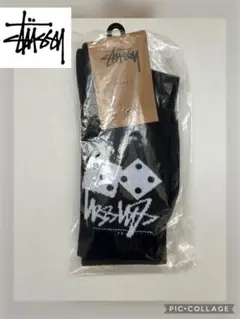 新品　STUSSY ストッククルーソックス ブラック 8-13 ステューシー　黒