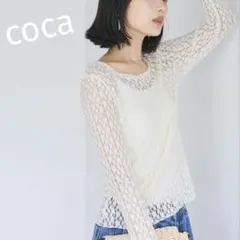 coca ストレッチチュールレーストップス レディースのサムネイル