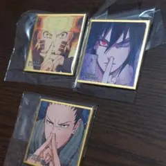 NARUTO 豆ガシャ 色紙 第４弾 サスケ ナルト シカマル