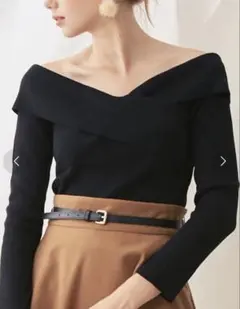 マーキュリーデュオ　カシュクールニットトップス