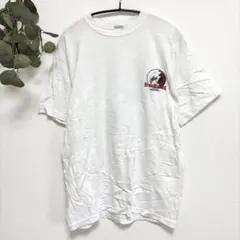 イーグル 鷹 シャツ クルーネック 半袖 白 コットン デイリー US古着 希少