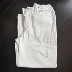 UNIQLO キッズ オフホワイト ストレートジーンズ 140